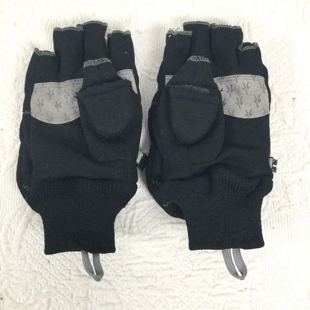 Ibex Winter Fold Down Fingerless Thunbless Convertible Mittens XS